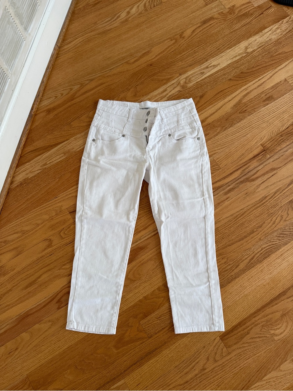 Harmony and havoc white jeans cropped size 9